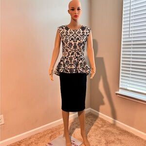 Black-and-white dress.  Size medium.  Worn once.